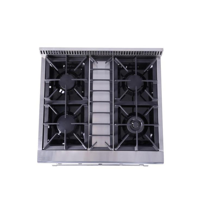 THOR 30" Professional Gas Range in Stainless Steel, HRG3080U - Farmhouse Kitchen and Bath