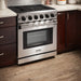 Thor 30" Professional Gas Range in Stainless Steel, LRG3001U - Farmhouse Kitchen and Bath