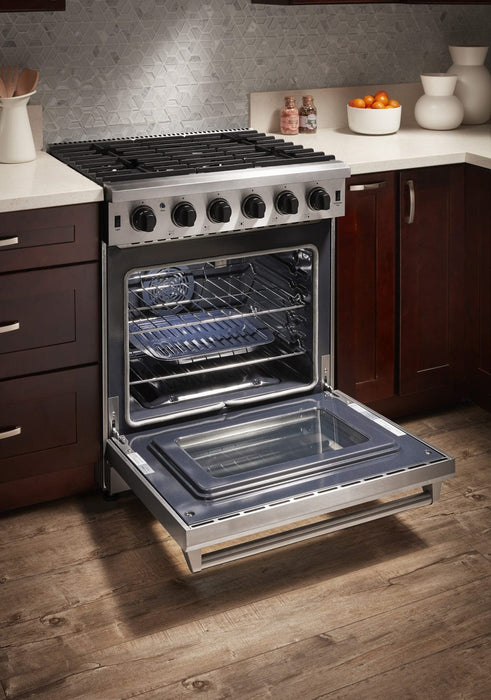 Thor 30" Professional Gas Range in Stainless Steel, LRG3001U - Farmhouse Kitchen and Bath