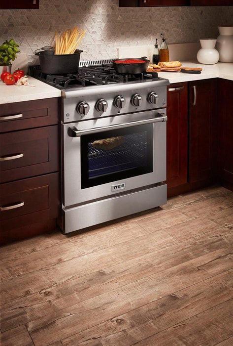 THOR 30" Professional Propane Range in Stainless Steel, HRG3080ULP - Farmhouse Kitchen and Bath