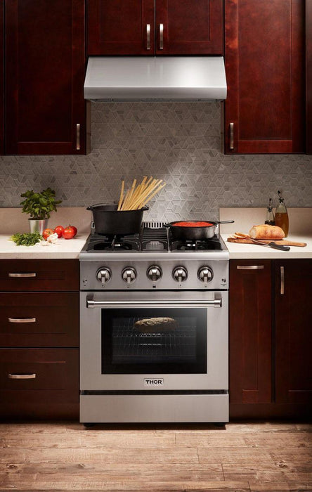 THOR 30" Professional Propane Range in Stainless Steel, HRG3080ULP - Farmhouse Kitchen and Bath