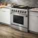 THOR 36″ Pro - style 6 Stainless Steel Burner Gas Range, HRG3618U - Farmhouse Kitchen and Bath