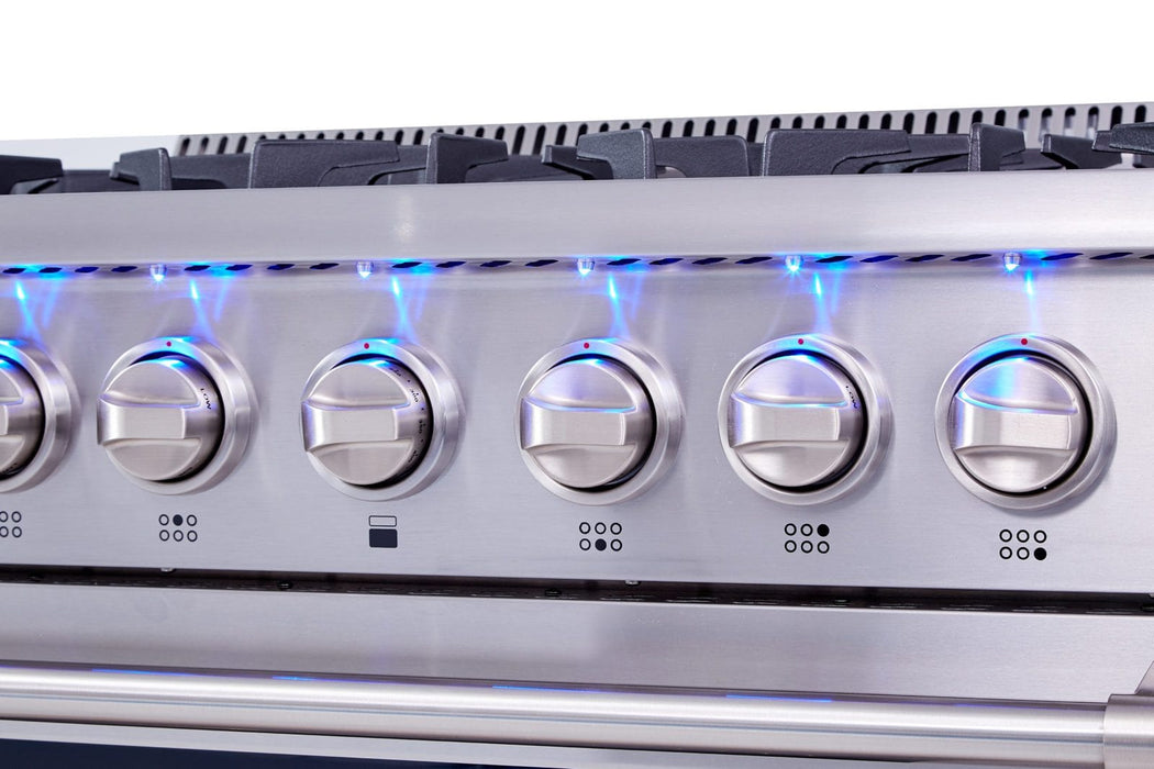 THOR 48" Professional Dual Fuel Range in Stainless Steel, HRD4803U - Farmhouse Kitchen and Bath