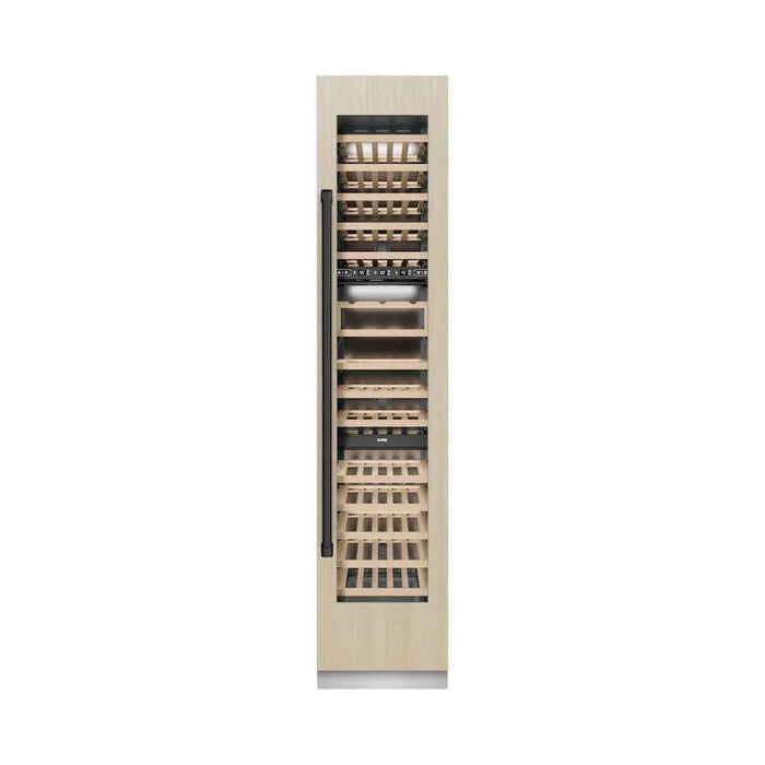 ZLINE 18" Triple Zone 68 Bottle Panel Ready Column Right Hinge Wine Cooler Matte Black RBCWVRZ-18-MB09K