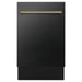 ZLINE Autograph 18" Dishwasher Black Stainless, DWVZ-BS-18 - Farmhouse Kitchen and Bath