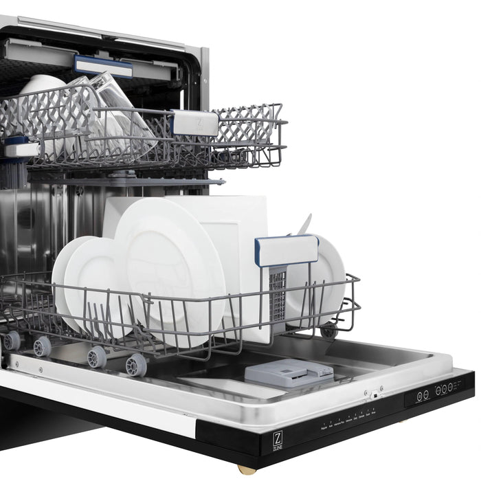ZLINE Autograph 18" Dishwasher Black Stainless, DWVZ-BS-18 - Farmhouse Kitchen and Bath