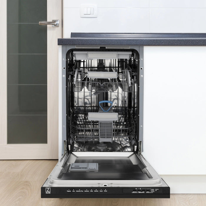 ZLINE Autograph 18" Dishwasher Black Stainless, DWVZ-BS-18 - Farmhouse Kitchen and Bath