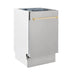 ZLINE Autograph 18" Dishwasher Stainless Door, Black DWVZ-304-18 - Farmhouse Kitchen and Bath
