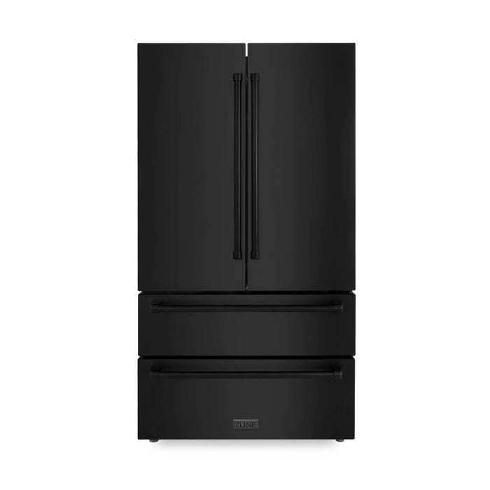 ZLINE Kitchen Package Refrigerator, Range , Range Hood , Microwave, Dishwasher 5KPR-RGBRH-MWDWV09K