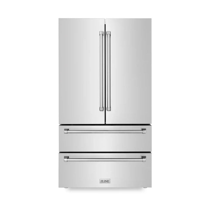 ZLINE Kitchen Package Refrigerator, Range , Range Hood , Microwave, Dishwasher 5KPR-RARH30-MWDWV09K