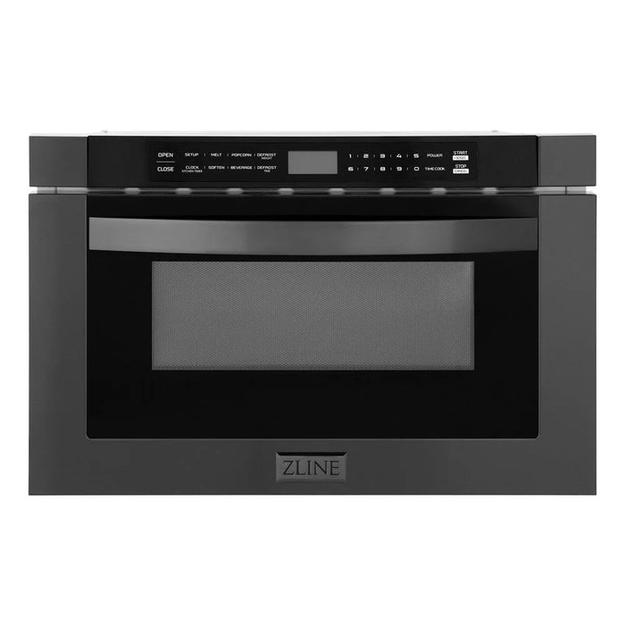 ZLINE Kitchen Package Refrigerator, Range , Range Hood , Microwave, Dishwasher 5KPR-RGBRH-MWDWV09K