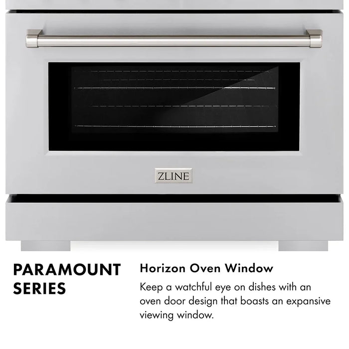 ZLINE 36" Paramount Gas Range DuoPro™ Cooktop, Convection Gas Oven PSGRSZ-WM-36-CB09K