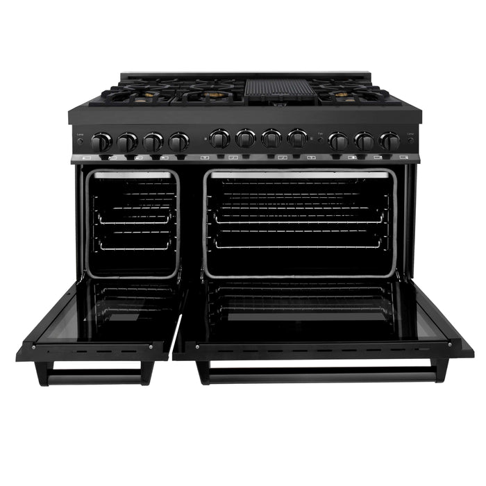 ZLINE 48" Range with Gas Stove and Gas Oven, Stainless Steel, RGB-48 - Farmhouse Kitchen and Bath