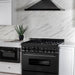 ZLINE 36" Gas Range, Black Stainless, Brass Burners, RGB-BR-36 - Farmhouse Kitchen and Bath