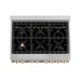 ZLINE 36" Autograph Edition Gas Range, Gas Oven DuraSnow, RGSZ-SN-36-G - Farmhouse Kitchen and Bath