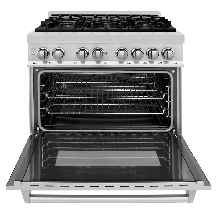 ZLINE 36" Bundle Range RA-SN-36 & Range Hood KB-36, 2KP-RASNRH3609K