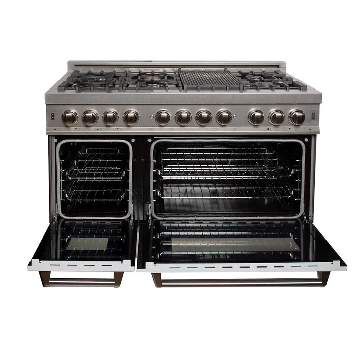 ZLINE 48" Bundle Range RAS-WM-48 & Range Hood 8654WM-48, 2KP-RASWMRH4809K