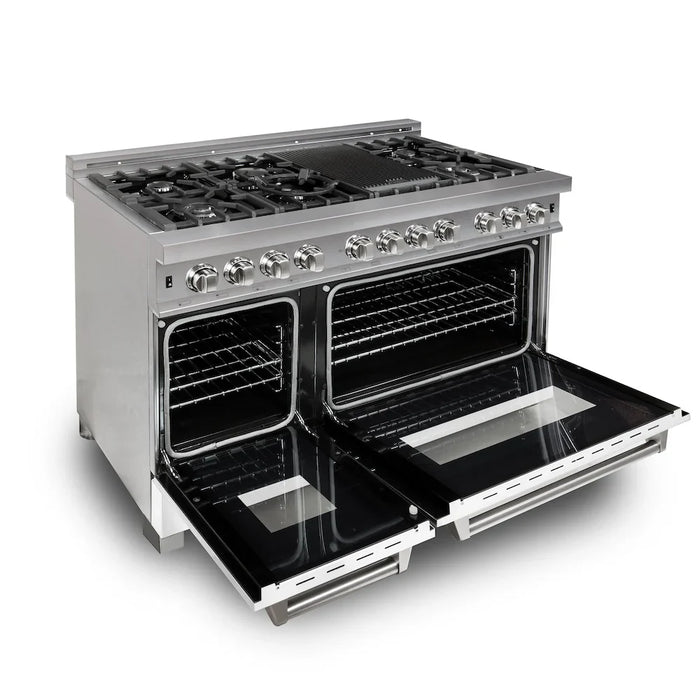 ZLINE 48" Bundle Range RAS-WM-48 & Range Hood 8654WM-48, 2KP-RASWMRH4809K