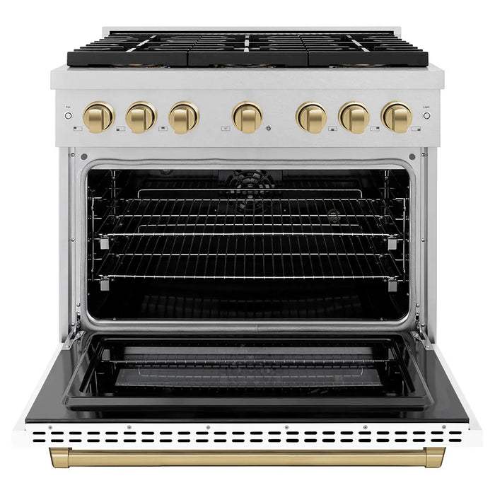 ZLINE 36" Paramount Gas Range DuoPro™ Cooktop, Convection Gas Oven PSGRSZ-WM-36-CB09K