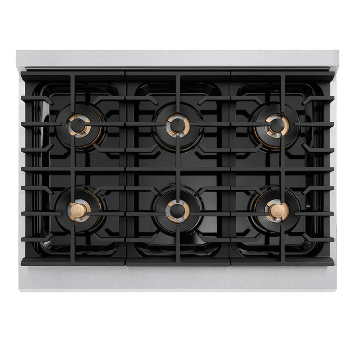 ZLINE 36" Paramount Gas Range DuoPro™ Cooktop, Convection Gas Oven PSGRSZ-WM-36-CB09K