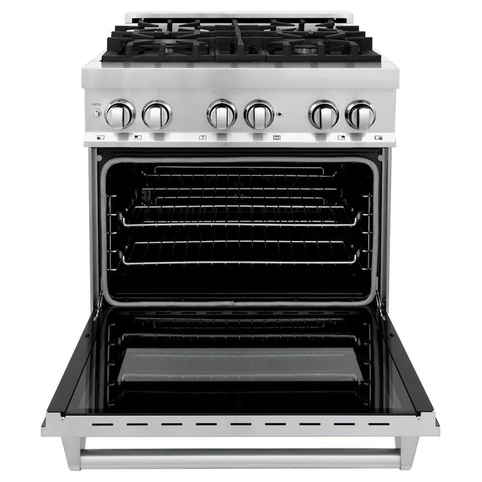 ZLINE Kitchen Package Refrigerator, Range , Range Hood , Microwave, Dishwasher 5KPR-RARH30-MWDWV09K