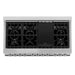 ZLINE 48" Gas on Gas Range in Stainless, Red Matt Doors, RG-RM-48 - Farmhouse Kitchen and Bath