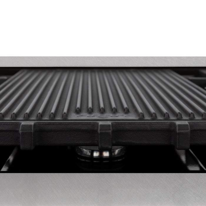 ZLINE 48" Gas On Gas Range In DuraSnow Stainless Steel, RGS-SN-BR-48 - Farmhouse Kitchen and Bath