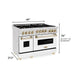 ZLINE 48" Autograph Gas Range, DuraSnow, White Door, RGSZ-WM-48-G - Farmhouse Kitchen and Bath