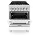 DISCONTINUED-ZLINE 24" Professional Dual Fuel Range, Matte White Door, RA-WM-24 - Farmhouse Kitchen and Bath