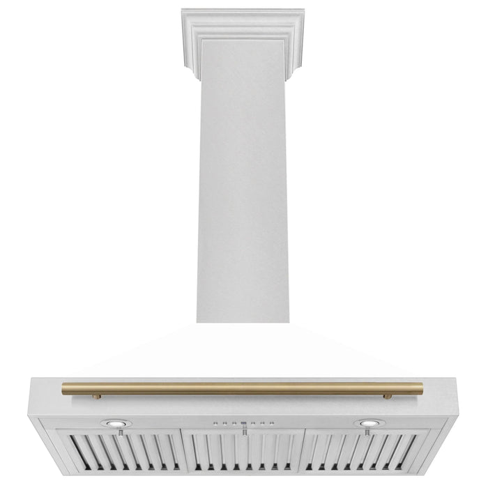 ZLINE 48" Autograph Stainless Wall Range Hood KB4SNZ-WM48-CB09K