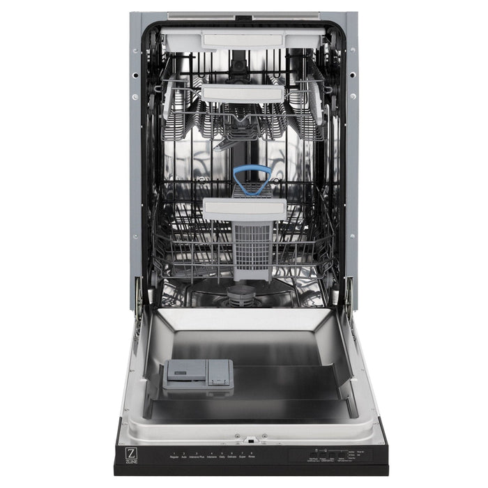 ZLINE 18" Dishwasher in Black matt panel, Stainless Tub, DWV - BLM - 18 - Farmhouse Kitchen and Bath