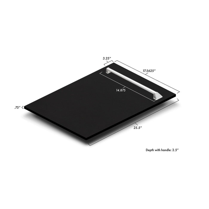 ZLINE 18" Dishwasher in Black matt panel, Stainless Tub, DWV - BLM - 18 - Farmhouse Kitchen and Bath