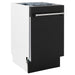 ZLINE 18" Dishwasher in Black matt panel, Stainless Tub, DWV - BLM - 18 - Farmhouse Kitchen and Bath