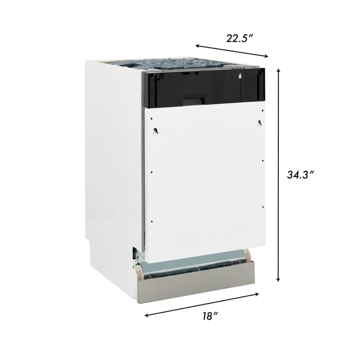ZLINE 18" Dishwasher in Custom Panel Ready, StainlessTub, DWV - 18 - Farmhouse Kitchen and Bath