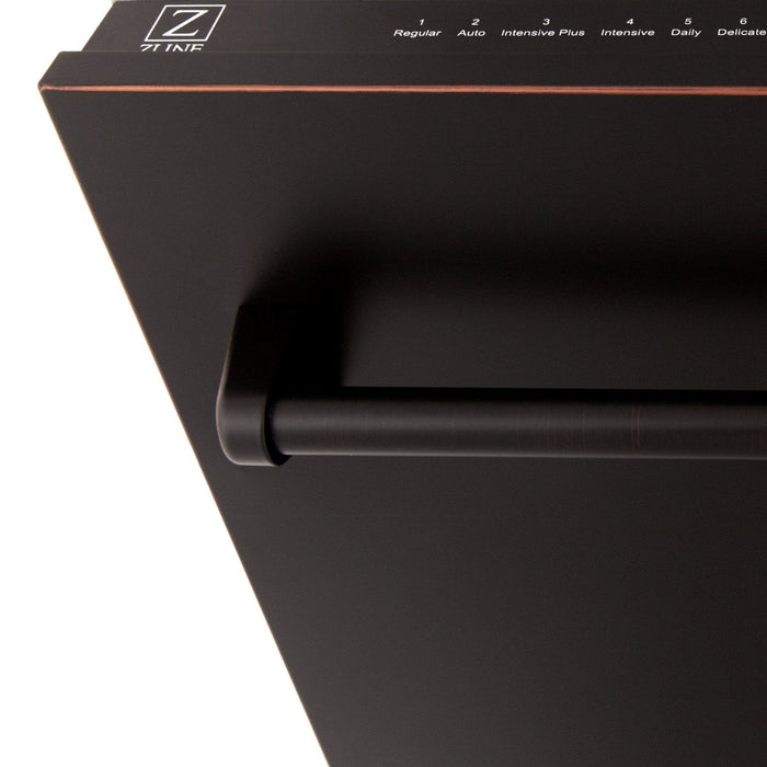 ZLINE 18" Dishwasher, Oil Rubbed Bronze panel, Stainless Tub, DWV - ORB - 18 - Farmhouse Kitchen and Bath