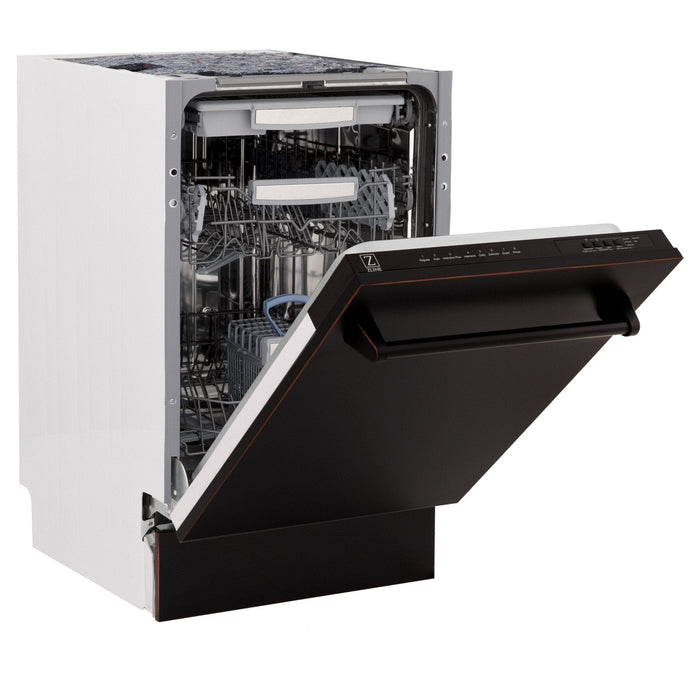 ZLINE 18" Dishwasher, Oil Rubbed Bronze panel, Stainless Tub, DWV - ORB - 18 - Farmhouse Kitchen and Bath