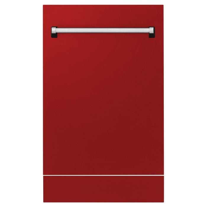ZLINE 18" Dishwasher, Red Gloss panel, Stainless Tub, DWV - RG - 18 - Farmhouse Kitchen and Bath