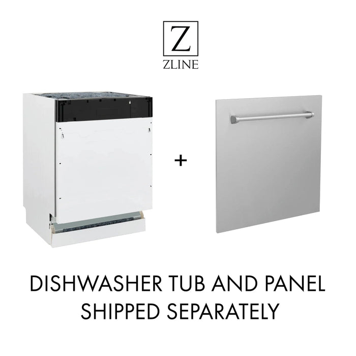 ZLINE 18" Tallac Series 3rd Rack Top Control Dishwasher in Custom Panel Ready with Stainless Steel Tub, DWV - UF - 18 - Farmhouse Kitchen and Bath