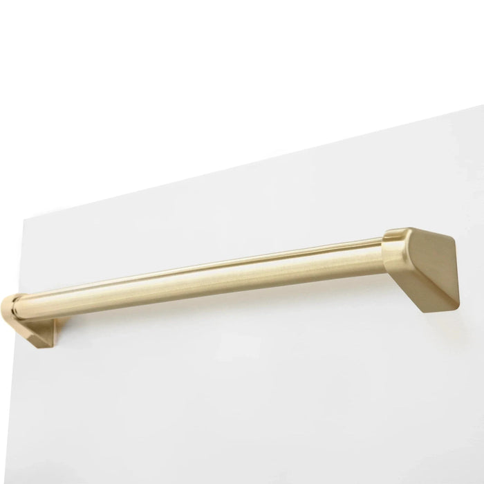 ZLINE 18"Autograph Dishwasher, White door, Gold Handle, DWVZ - WM - 18 - G - Farmhouse Kitchen and Bath