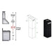 ZLINE 2 - 12" Short Chimney Pieces for 7' - 8' Ceilings, SK - BSGL2iN - Farmhouse Kitchen and Bath