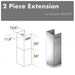 ZLINE 2 Piece Chimney Extension, 2PCEXT - 587/597 - Farmhouse Kitchen and Bath