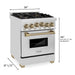 ZLINE 24" Autograph Edition, Gas Range, White Door, RGZ - 24 - CB - Farmhouse Kitchen and Bath
