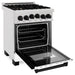 ZLINE 24" Autograph Gas Range, DuraSnow, White Door, RGSZ - WM - 24 - MB - Farmhouse Kitchen and Bath