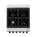 ZLINE 24" Autograph Gas Range, DuraSnow, White Door, RGSZ - WM - 24 - MB - Farmhouse Kitchen and Bath