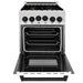 ZLINE 24" Autograph Gas Range, DuraSnow, White Door, RGSZ - WM - 24 - MB - Farmhouse Kitchen and Bath