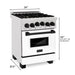 ZLINE 24" Autograph Gas Range, DuraSnow, White Door, RGSZ - WM - 24 - MB - Farmhouse Kitchen and Bath