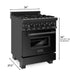 ZLINE 24" Black Stainless, Gas Brass Burner, Electric Range, RAB - BR - 24 - Farmhouse Kitchen and Bath