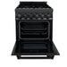 ZLINE 24" Black Stainless, Gas Burner, Electric Oven Range, RAB - 24 - Farmhouse Kitchen and Bath