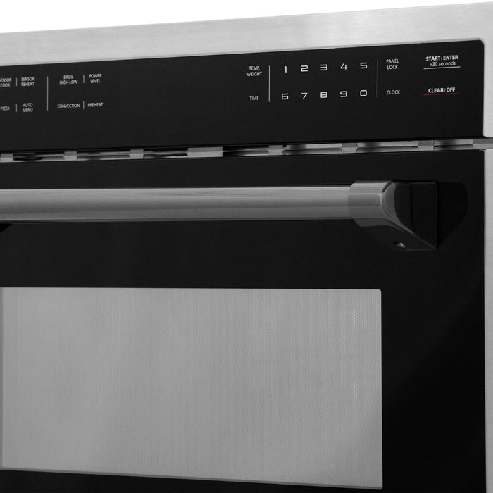 ZLINE 24" Convection Microwave, Stainless Steel, Black MWOZ - 24 - MB - Farmhouse Kitchen and Bath