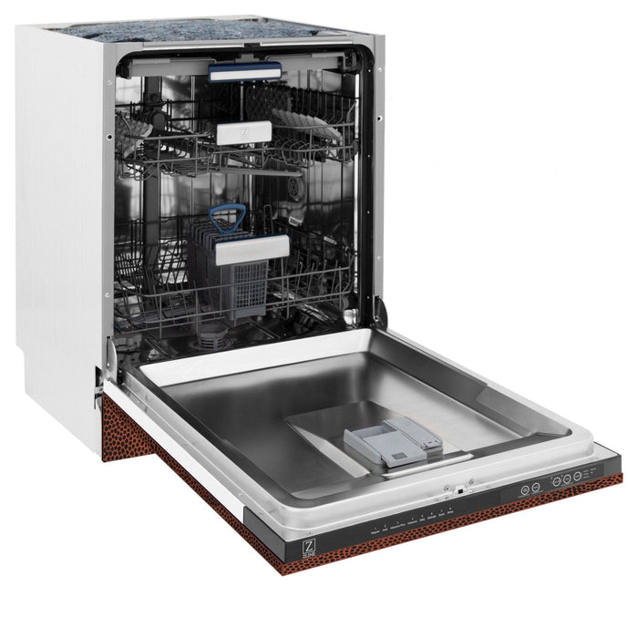 ZLINE 24" Dishwasher, Hammered Copper panel, Stainless Tub, DWV - HH - 24 - Farmhouse Kitchen and Bath
